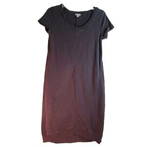 J Jill Women's Black Dress Short Sleeve Knit Dress Casual Size XS